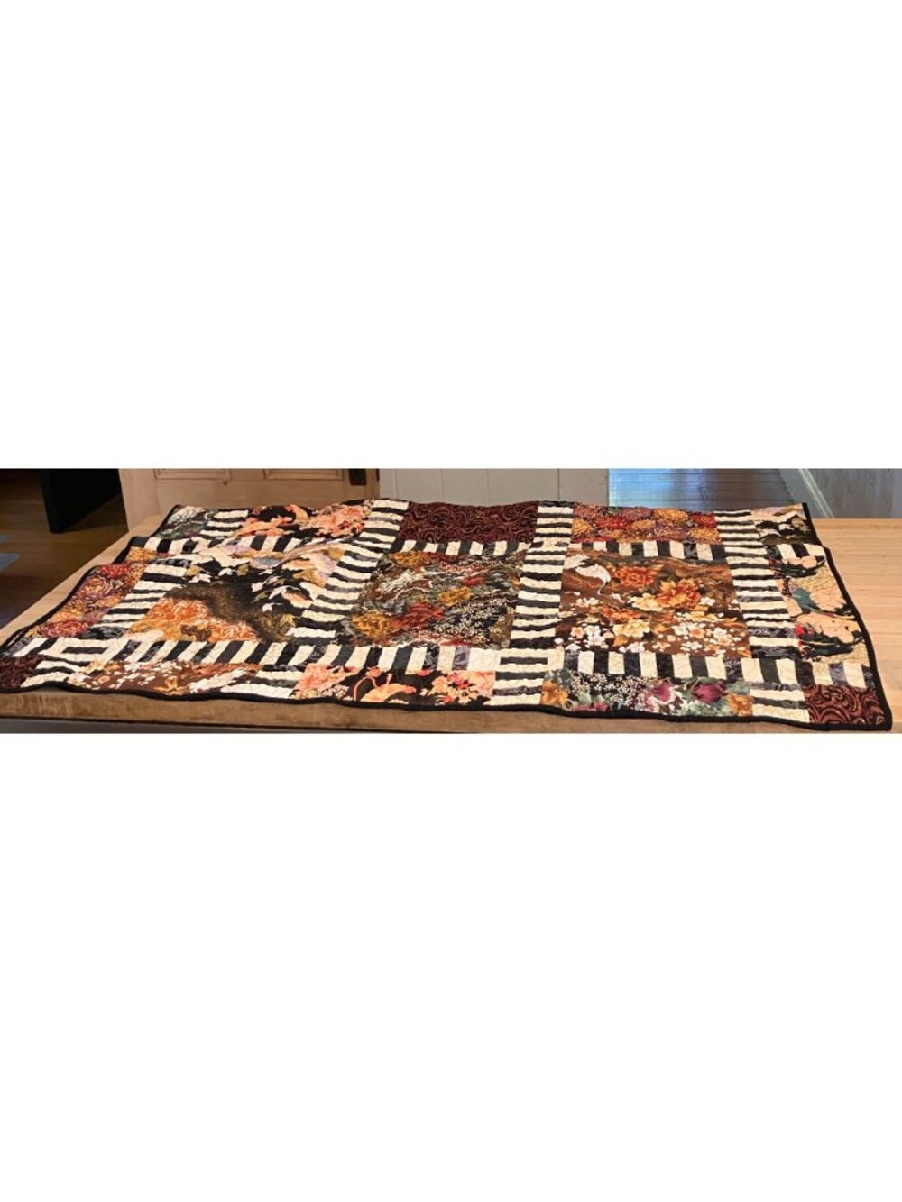 Peggy Taylor 2008 Kite Tails Over Japan Geisha Quilt Blanket 52" x 64" AN NWOT - Picture 9 of 12
